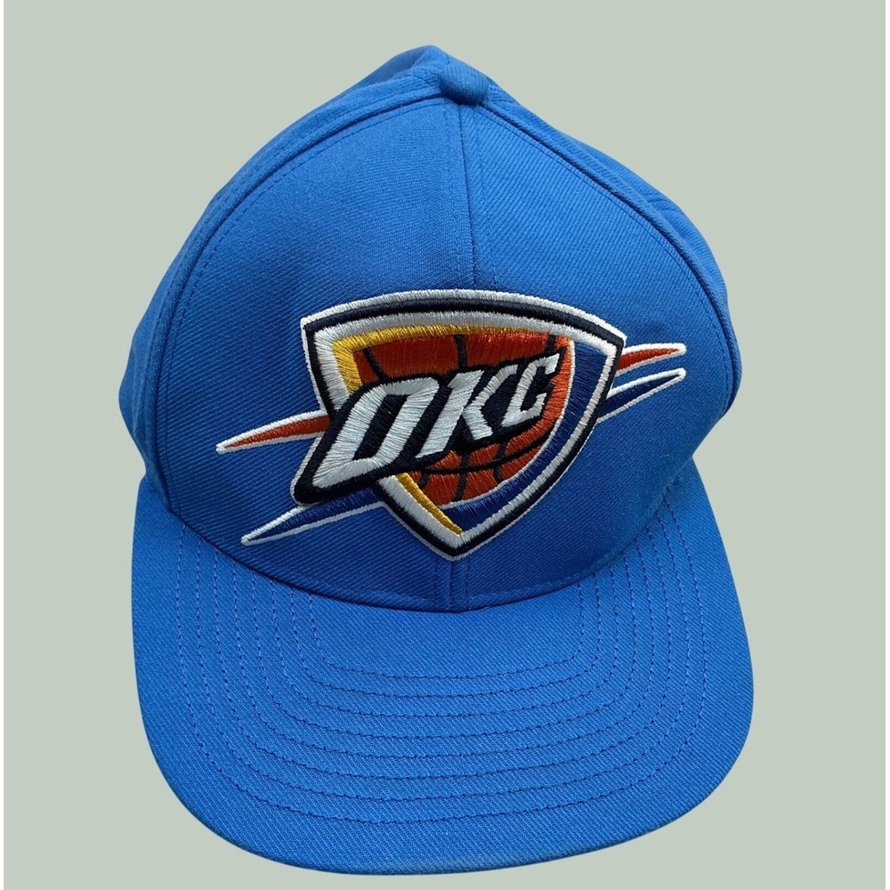 Adidas Oklahoma City Thunder Snapback Hat Blue Orange Embroidered OSFM NBA